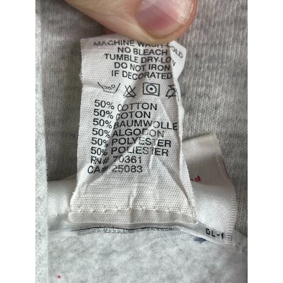 Disneyland Sweater Mens Large Gray Vintage Full Zip Made In USA Cotton Blend - Picture 11 of 12